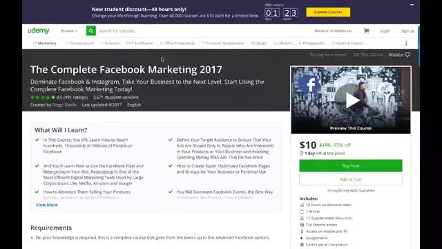 The Complete Facebook Marketing 2017 - Udemy Course Review смотреть онлайн