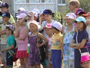 Учебная пожарная тревога в пришкольном лагере школы 19