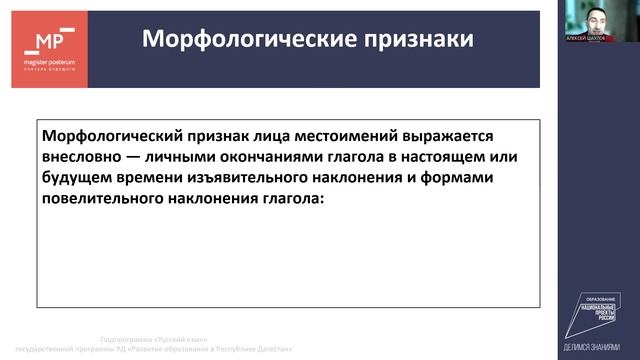 Местоимение как часть речи