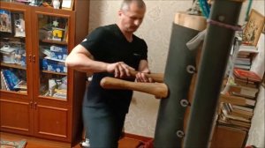 Вин Чун Кунфу Деревянный манекен практика с двумя руками Kungfu Wing Chun Dummy two handed practice