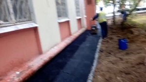 Асфальтирование отмостки вокруг дома +7(916)346-43-45