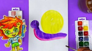 УЛИТКА рисуем с ребенком в садик - уроки рисования