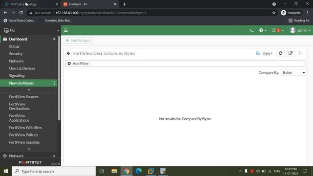 # 06 Explain to FortiGate Dashboard and widget | Forti OS 7.0.0 in Hindi / Urdu. смотреть онлайн