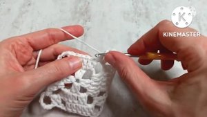 Квадратная скатерть крючком