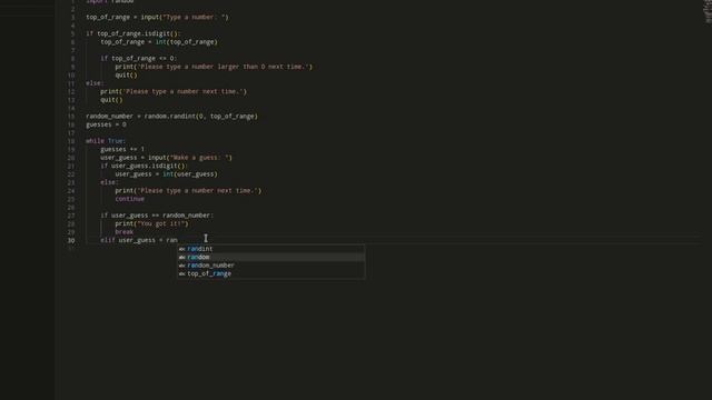 Python 11 (Number guessing game) [Skip to 5:41]