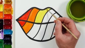 Рисуем и раскашиваем Губки и Глаз! \\ Рисование для девочек! Давайте рисовать  вместе!