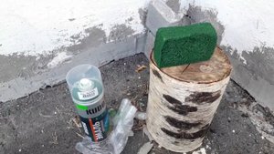 трава из поролона для поделок детям и диорам своими руками