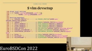 devsetup local development environment based on pkgsrc - Pierre Pronchery -   EuroBSDcon 2022