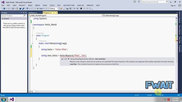 How to Replace String in C# смотреть онлайн