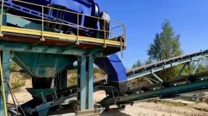 Замена инерционного грохота ГИТ52 на барабанный грохот МБГ100 для просева глинистого песка Троммель