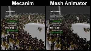 Mesh Animator Unity Crowd Comparison