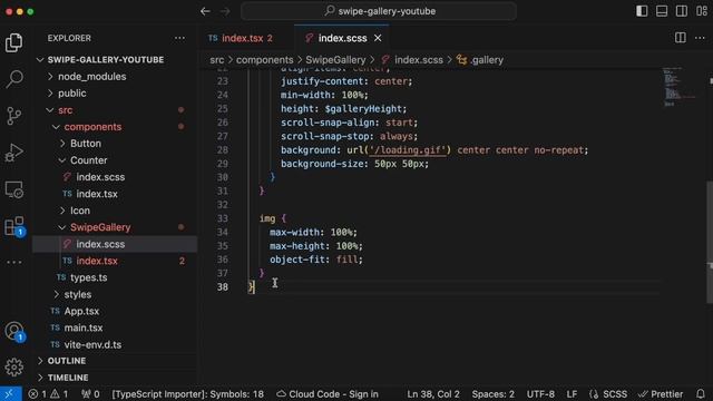 Swipe Gallery on React + TypeScript: navigation, counter, hooks. Part 2. смотреть онлайн