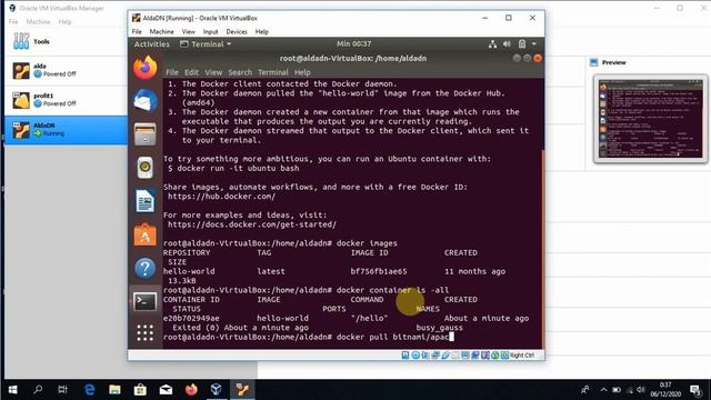 Instalasi Docker dan Create Container pada Ubuntu 18.04 | Alda D.N 193307003 смотреть онлайн