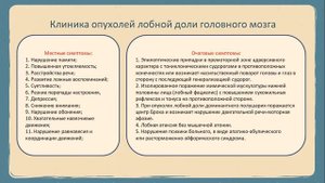 Опухоли лобной доли головного мозга