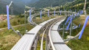 Родельбан Роза Хутор. Без тормозов на высокой скорости Полный проезд Залипательное видео #родельбан