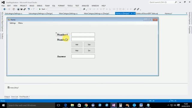 Add, sub, mult, div of Two textbox Numbers and Display Result in Third TextBox using c# смотреть онлайн