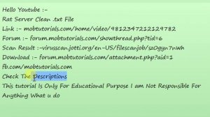 Rat Server Clean .txt File Mobtutorials