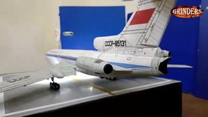 Ту-154 Б из бумаги с огнями /Papercraft Tu-154 with lights