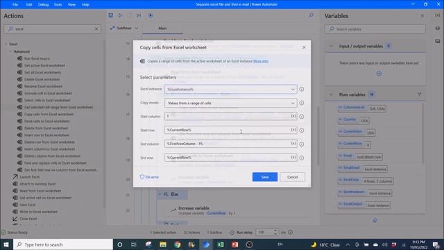 Automate filter Excel table then e-mail filtered report separately using dynamic sending list - PAD