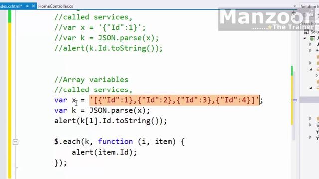 Learn JSON (JSON Data Incoming - json.parse) 2 of 3