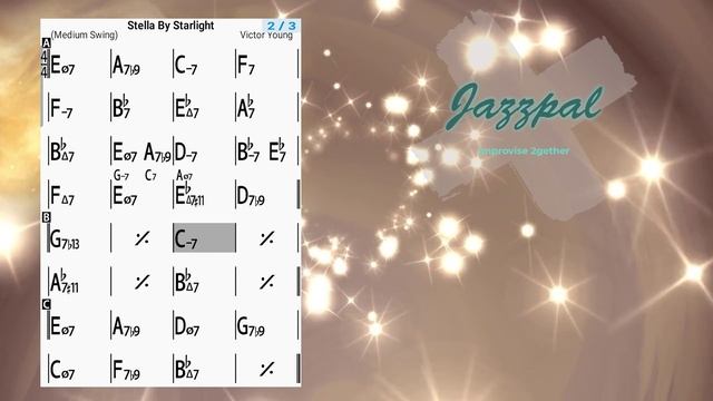 Джазовый стандарт "Stella by Starlight" F- 100bmp Jazz - Medium Swing минус one