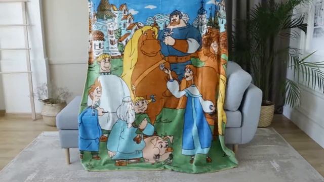 BABY NICE. Плед покрывало cotvel "Богатырь".Хлопковый мех. смотреть онлайн