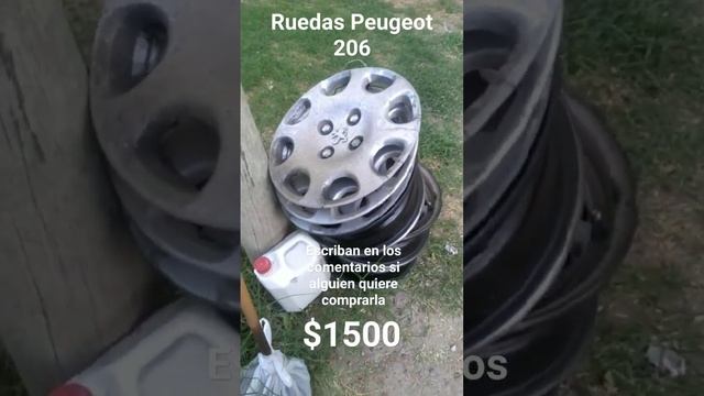 vendo tapas y ruedas de Peugeot 206