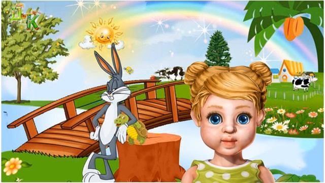 Сказка Кролик и Черепаха на английском языке. смотреть онлайн