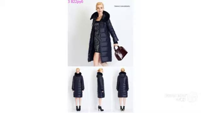 Теплая Женская с Воротником из Меха Кролика Зимнее Пальто для Женщин в Европейском стиле смотреть онлайн