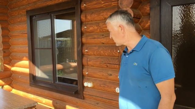 ГОСТЕВОЙ СРУБ 6Х8. Дом из оцилиндрованного бревна. Дом в Краснодаре. Деревянный гостевой дом