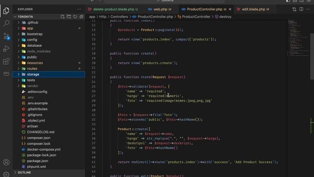Tutorial CRUD Laravel : 8. Delete Product