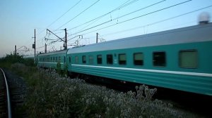 Электровоз ЧС7-243 с поездом №071Ц Астана — Москва