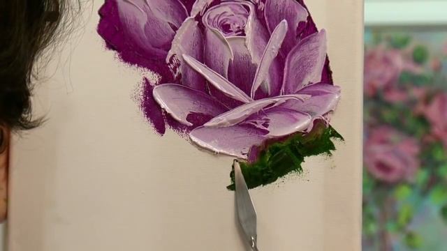 Painting Roses in Oil with a Palette Knife in 3 Easy Steps смотреть онлайн