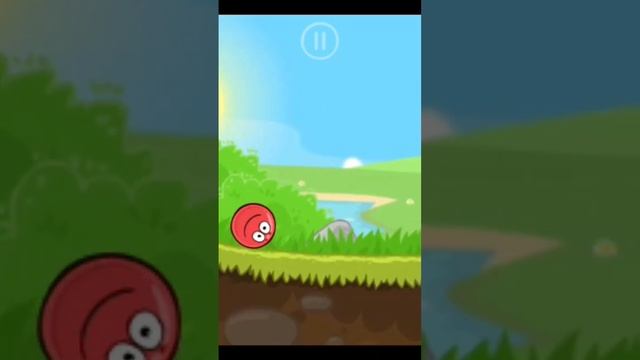 проходим первый уровень в игре  Red ball 4