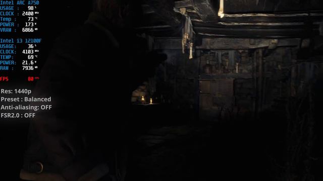 Resident Evil 4 | Intel Arc A-750 | Intel Core i3 12100F | Performance Test