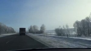 Еду это я из Питера в Волхов... Солнечно, морозно, благостно... Назия (трасса E105). 21.02.18, 10:4