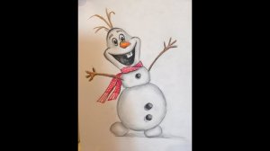 Как нарисовать снеговика Олафа из мультфильма "Холодное сердце"