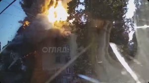 Прилёт ракеты в жилой дом Николаева