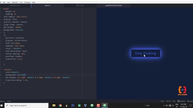 Glowing Effects Using HTML and CSS