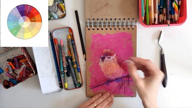 Масляная пастель. Процесс рисования с комментариями художника.