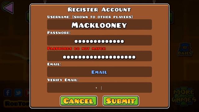 КАК ЗАРЕГИСТРИРОВАТЬСЯ В GEOMETRY DASH?! смотреть онлайн