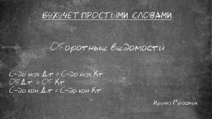 Оборотные ведомости