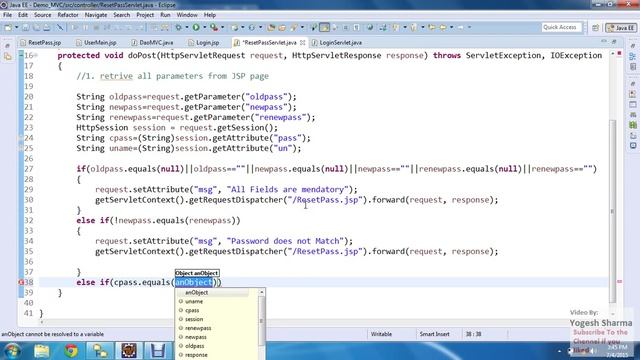 6 Reset User Password with JSP Servlet and DB2 Database using MVC Architecture смотреть онлайн