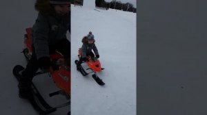 Самодельный электро-снегокат для ребенка