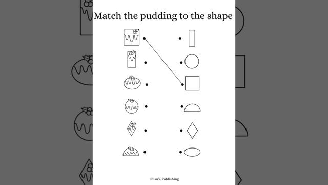 Christmas Pudding Shapes Worksheets for Pre-K to 1st Grade #homeschoollearning #educationalmaterial