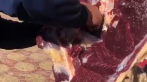 разделка ляшки. говыдины для сушки.