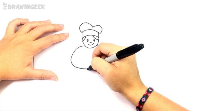 How to draw a Cook | Cook Easy Draw Tutorial смотреть онлайн