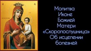 Молитва Иконе Божией Матери " Скоропослушница " Об исцелении болезней. #СветБожий.