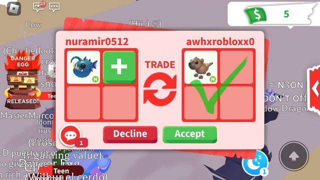 Трейды на Неон Рыбу-Удальщика! Адопт ми смотреть онлайн