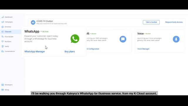 Kaleyra WhatsApp Business API - Demo Series | 01 | Getting Started смотреть онлайн